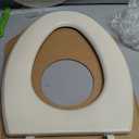 Mayfair Cassel Slow Close Toilet Seat, Easy Clean, Non Slip Premium Wood Seat, Easy Install, Made in USA, Elongated, Bone