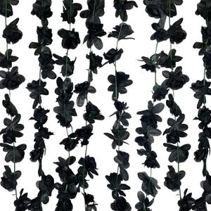 8Pcs 63Ft Black Rose Garland, Fake Flower Vines, Artificial Vine Flowers, Rose Hanging Garland for Party Wedding, Garden, Room Table, Halloween, Backdrop Wall Arch Decor
