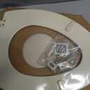 Mayfair Cassel Slow Close Toilet Seat, Easy Clean, Non Slip Premium Wood Seat, Easy Install, Made in USA, Elongated, Bone