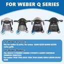 SafBbcue 7584 25" Cast Iron Cooking Grates & 65032 23.75" Grill Burner for Wber Q300 320 3000 3200 57060001 586002 Grills, Baby Q Grill Grids & Grates and Grill Burner Tube Kit for Weber 7646 & 65032