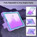 CCMAO Case for Samsung Galaxy Tab A11 8.7 Inch 2025, Galaxy Tab A9 8.7 Inch 2023, Heavy Duty Shockproof Hybrid Three Layer Protective Cover with Kickstand for Samsung A9/A11 Tablet 8.7", Purple+Green