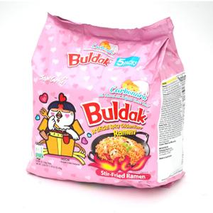 Samyang Buldak Hot Chicken Spicy Ramen Korea Instant Packaged Noodles,Carbonara,4.58 oz,5 Pack (EXP 08/24/26)