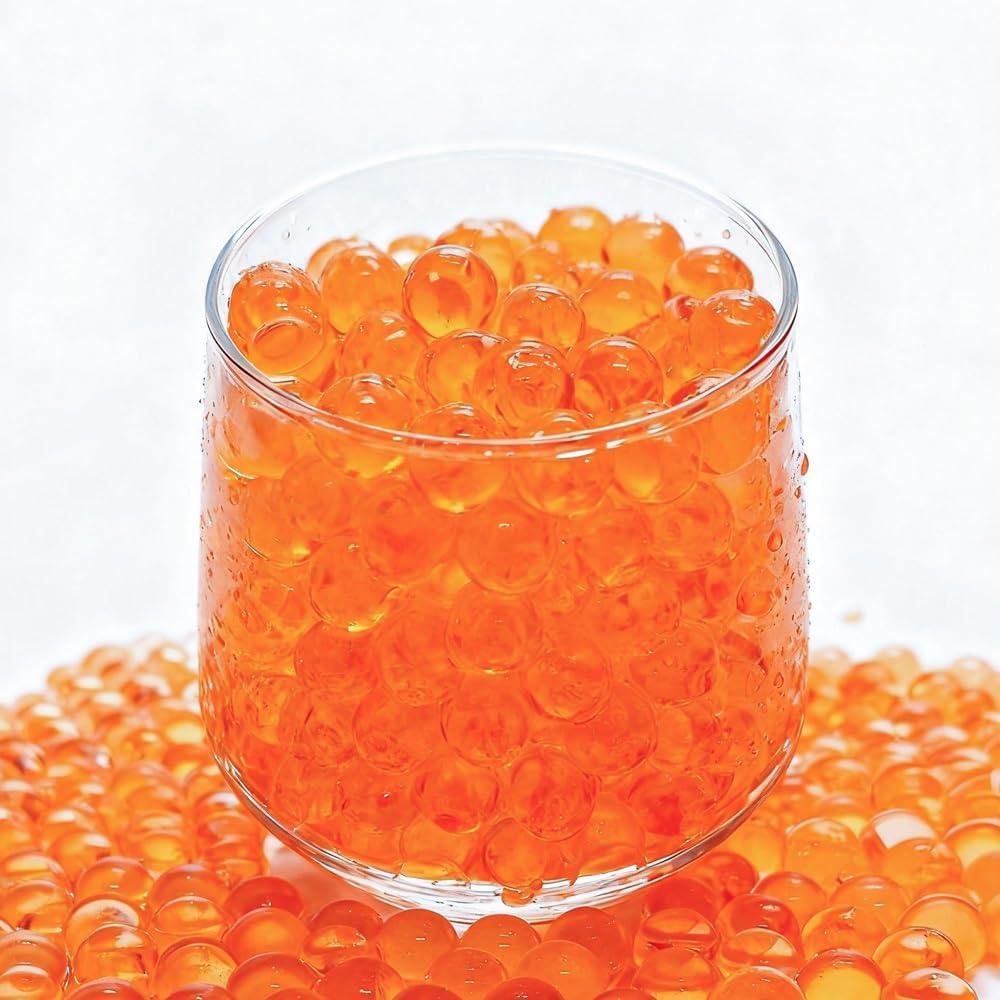 Violetline Clear Vase Gems - Transparent Decorative Filler for Floral Arrangements & Home Decor (Orange)