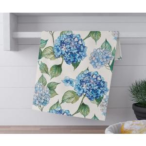 Blue Hydrangea Kitchen Tea Towel, Floral Decor
