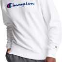Champion mens Crewneck Sweatshirt, Powerblend Fleece, Hoodie Sweatshirt for Men, Script Logo (Reg. Or Big & Tall) (Small)
