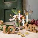 6pcs Gold Candle Holders, Candlestick Holders Taper Candle Holders for Pillar Candles Sticks Holder Decor Halloween Christmas Decorations Candle Candelabros para Centros de Mesa