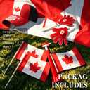 3 x 7Pcs Soccer Fan Set, Canada Patriotic-theme Supplies with Flags, Clappers, Shawl, Cap and Horn for Football Game, Patriotic Party & Costume Party