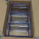 YAGELI Clear Acrylic Purse Organizer for Closet, 3-4 Section Desk File Sorter, 2.95" Wide Slots for Clutches, Handbags, Binders & Folders, Sturdy Stackable Bookshelf Organizer, 2-Pack (3 Sections)