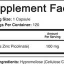 2 x NutriFlair Zinc Picolinate 100mg, 120 Capsules - Vegan, Non-GMO, Made in USA, Third-Party Lab Tested