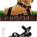 Spike Shoes, Aeration Shoes for Lawn with Heavy Duty Spikes, Aerator Shoes with Adjustable Hook & Loop Straps for Grass, Garden, One Size Fits All