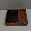 IKAPE 51/53/54/58mm Espresso Knock Box, Sandywood Coffee Station, Tamper Tools, Distributor, Portafilter & Puck Screen Accessories, Natural Sandywood Station Base