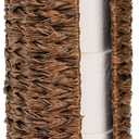 WRINGKIT Toilet Paper Holder Stand, Free Standing Toilet Tissue Roll Storage Rack with Lid, Waterproof Tissue Organizer Shelf Basket for Bathroom Accessories, Under Sink