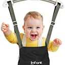 Infant Master Baby Doorway Jumpers, Sturdy Johnny Jumper Adjustable 10.8"-23.6" Strap, Soft Baby Johnny Bouncer w/Seat Bag, Protable Doorway Jumper and Boucer for Baby, Ideal Gift for Infant, Black, Max 35 lbs