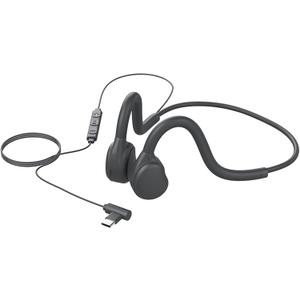 Type-C Wired Headphones with Air Conduction Open Ear Headphones and Built-in Microphone Suitable for Outdoor Activities