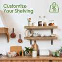 Towel Racks for Bathroom-Wall Mounted Floating Shelves for Wall Bathroom Bedroom Kitchen Living Room, Hanging Book Shelves Decor Bathroom Organizer, 16 inch Solid Wood, Carbonized Wood Color