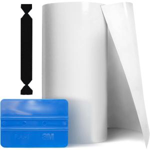 VViViD Satin Clear Paint Protection Bulk Vinyl Wrap Film 12 Inches x 72 Inches Including 3M Squeegee and Black Felt Applicator
