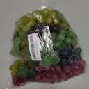 Supla 10 Pack Assorted Artificial Grapes Frosted Grape Clusters Decorative Grapes Bunches Rubber Grape Bundles in Black Purple Red Green for Vintage Wedding Favor Fruit Wine Dcor Faux Fruit Props