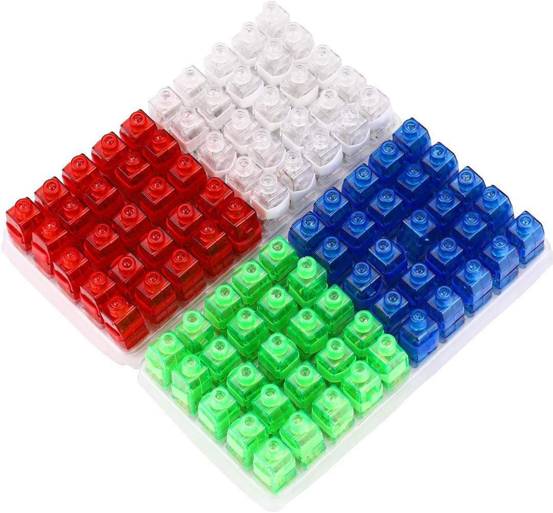 100 Pack LED Finger Lights, Flashing Light Up Rings Bulk Party Favors | Glow in The Dark Party Supplies for Kids and Adults
