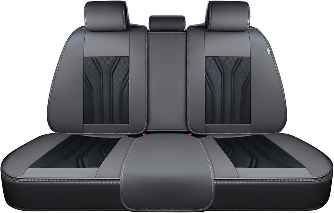 FLORICH Rear Seat Covers Leather Car Seat Covers Waterproof Back Seat Cover Automotive Seat Covers Universal Seat Cushion Protector for Most Cars Trucks SUV-Gray&Black FLORICH Rear Seat Covers Leather Car Seat Covers Waterproof Back Seat Cover Automotive Seat Covers Universal Seat Cushion Protector for Most Cars Trucks SUV-Gray&Black