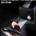 2 x Men's Slim RFID Wallet: Leather Ultra Thin Billfold for 14 Cards with Hidden AirTag Holder, Cash Pocket & Gift Box, Black