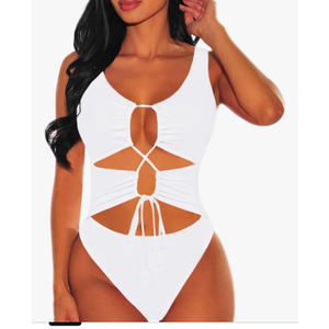 Sovoyontee Women's Sexy One Piece Swimsuits Cheeky Bikini Bathing Suit, XL