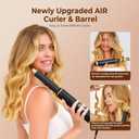 5 in 1 Blow Dryer Brush Set, Detachable Hot Air Styler & Hair Dryer Brush for Women, Negative Ion Blowout Brush with Auto Wrap Curling Iron, Smoothing Brush & Round Brush Volumizer for All Hair Types