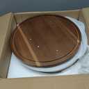 HBlife Cake Stand with Glass Lid (11.4"), Multifunctional Cake Stand with Dome, Acacia Wood 6-in-1 Cake Plate Display Stand with Cover for Baking Gifts, Birthday Kitchen Parties, Weddings