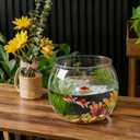 Geelin 3 Gallon Plastic Fish Tank Large Bowl Shatterproof with Crystal Clear Clarity for Terrarium, Flower Vase Centerpiece Gift for Fish Lovers (Round)