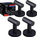 4 Pack Strong Magnetic Coat Hooks,Heavy Duty Rubber Coated Magnets Hook for Metal,Door,Grill,Refrigerator, Locker,Neodymium Magnet Hook for Towel,Coat,Bag,Umbrella