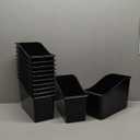 Premium Large Book Bin, 14.3 x 5.3 x 7 Inches, Black, Case of 12