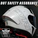 CYRIL Full Face Motorcycle Helmets for Adults Men & Women with Tinted and Clear Visor Meet Dot Approved, Large