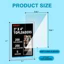 400 Hard Plastic Trading Card Protector - 200 Hard Card Sleeves and 200 Soft Card Sleeves, 35pt Rigid 3"x4" Card Holders, Clear Open-Top Card Sleeve, Fits Standard Trading, Baseball, Sport, Game Cards