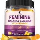 Feminine Balance Probiotic Gummies for Women – Support Vaginal Health, pH Balance, Freshness & Digestive Health – with Pineapple, Slippery Elm, Cranberry, D-Mannose – Sugar-Free, Pineapple Flavor, BBD 

11/30/2027