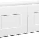 Design House Brookings Kitchen Bridge Cabinet, Soft-Close Doors, Shaker Style, Solid Wood Face & Door Frame, Finished Interior, Easy-To-Assemble, White, 30.0 in. W x 12.0 in. H x 12.0 in. D, 561621