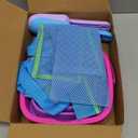 Collapsible Beach Buckets for Kids, 2 Packs Foldable Sand Buckets and Shovels with Mesh Beach Bag, Silicone Sand Pails for Toddlers Beach Toys, Easter Egg Hunt, Camping, Travelling, Fishing Water Pail