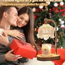 MEIXISUE Candle Warmer Lamp with Timer and Dimmer, Electric Gold Light Gifts for Women Melt Wax Warmer Lamp with 2 Bulbs for Candle Jars House Warming New Home Decor Bedroom