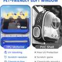 Cat and Dog Backpack Carrier, Foldable Breathable Pet Carrier Backpack with Mesh Ventilation, Large Portable Outing Traveling Pet Bag for Small, Medium Cats, Small Dogs, Blue