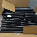 Room Divider, Tension Curtain Rod No Drilling,4-10ft(H) 28-140inch(W) Wall Divider for Room Separation, Heavy Duty Room Partition Separator, Adjustable Folding Privacy Screens,Black