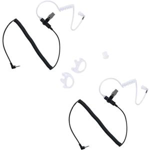 Police Earpiece 3.5 mm 1 pin Listen Only Acoustic Tube Earpiec Surveillance Headset with One Pair Medium Earmolds for 2 Way Radios Speaker Mics