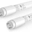 JESLED Fluorescent Light Bulbs 48 Inch, 14W (40W equiv.) 2450LM 5000K, T8 LED Bulbs 4 Foot Type A+B, Single or Double End Powered, F32T8 or F40T12 LED Replacement, Frosted, 2Pack, ETL Listed