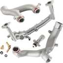 LR075991 LR092992 LR028136 LR049990 Metal Coolant Water Pipe System Kit Compatible with Land Rover Range Rover Sport LR4,Jaguar XF XJ XE 3.0L V6