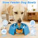 Slow Feeder Dog Bowl with Rolling Ball & Suction Cup | Dog Lick Bowl for Anxiety and Boredom, Non-slip, BPA-free, 250mL for Broth, Yogurt and Liquid Treats for Small to Large Dogs