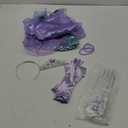 JerrisApparel Girls Princess Mermaid Costume Cosplay Party Dress (5, Purple With Accessories)