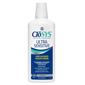 CloSYS Ultra Sensitive Mouthwash, 32 Oz, Alcohol Free Mouthwash, Unflavored Mouth Wash, Dye Free, pH Balanced, Helps Soothe Entire Mouth
