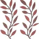 2 Pieces Colorful Metal Tree Leaf Wall Art Decor  Vintage Vine Olive Branch Design for Indoor and Outdoor Decoration  Perfect for Living Room, Bedroom, and Hallway (Color2) (15.75in)