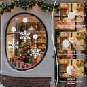 BHCLIGHT 3 Pack Christmas Window Lights, Cool White Snowflakes, Battery Operated Christmas Window Decorations Light up with Suction Cup and Timer Function for Window Glass Wall Decor