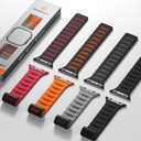 Bandletic Double Sided Magnetic Band Compatible with Apple Watch Bands for Men Women 49mm 46mm 45mm 44mm 42mm, Soft Replacement Loop Strap for iWatch series 11 10 9 8 7 6 5 4 3 2 1, SE3, Ultra 3 2 1
