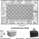 Vaukki Reversible Rugs, Plastic Straw Outdoor Doormat, Fade Resistant Plastic Outdoor Patio Mat, Lightweight Ocean Area Carpet for Patio, RV, Camping, Beach, Deck, Backyard and Picnic (Grey, 5'x8')