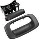 Gledewen 15997911 Upgraded Metal Tailgate Handle Latch, with Plastic Bezel Trim Rod Clips, Compatible with 1999-2007 Chevy Silverado GMC Sierra 1500 2500 3500, Replaces# 15228539 15228541 15228540