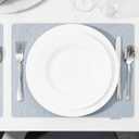Modern Silicone Placemat Set of 2- Table Protector for Dining Room Table, Kitchen, Craft Mat- Non-Toxic, Anti-Slip, Dishwasher Safe, BPA Free, Heat Resistant - (Gray)
